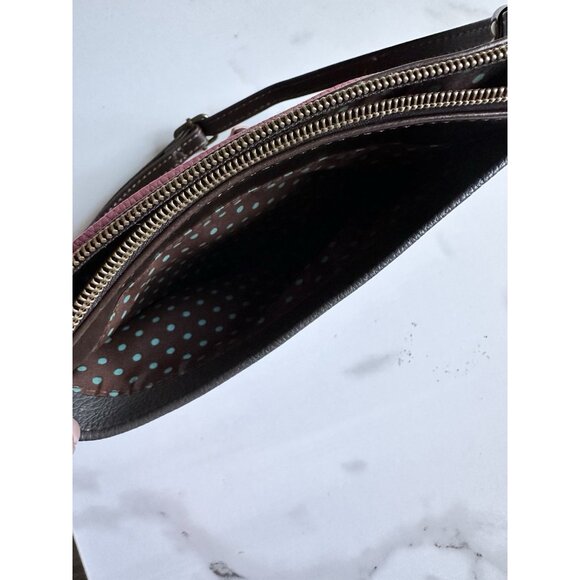 CHALA Pink White Brown Pig Faux Leather Purse/Whistled Cell Phone 8in x 6.in - Picture 4 of 6